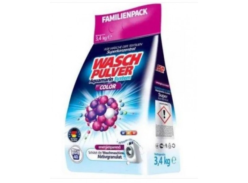 Стиральный порошок WASCH PULVER Color 3,4 кг, п/е (97-051) Стиральный порошок WASCH PULVER Color 3,4 кг, п/е (97-051)